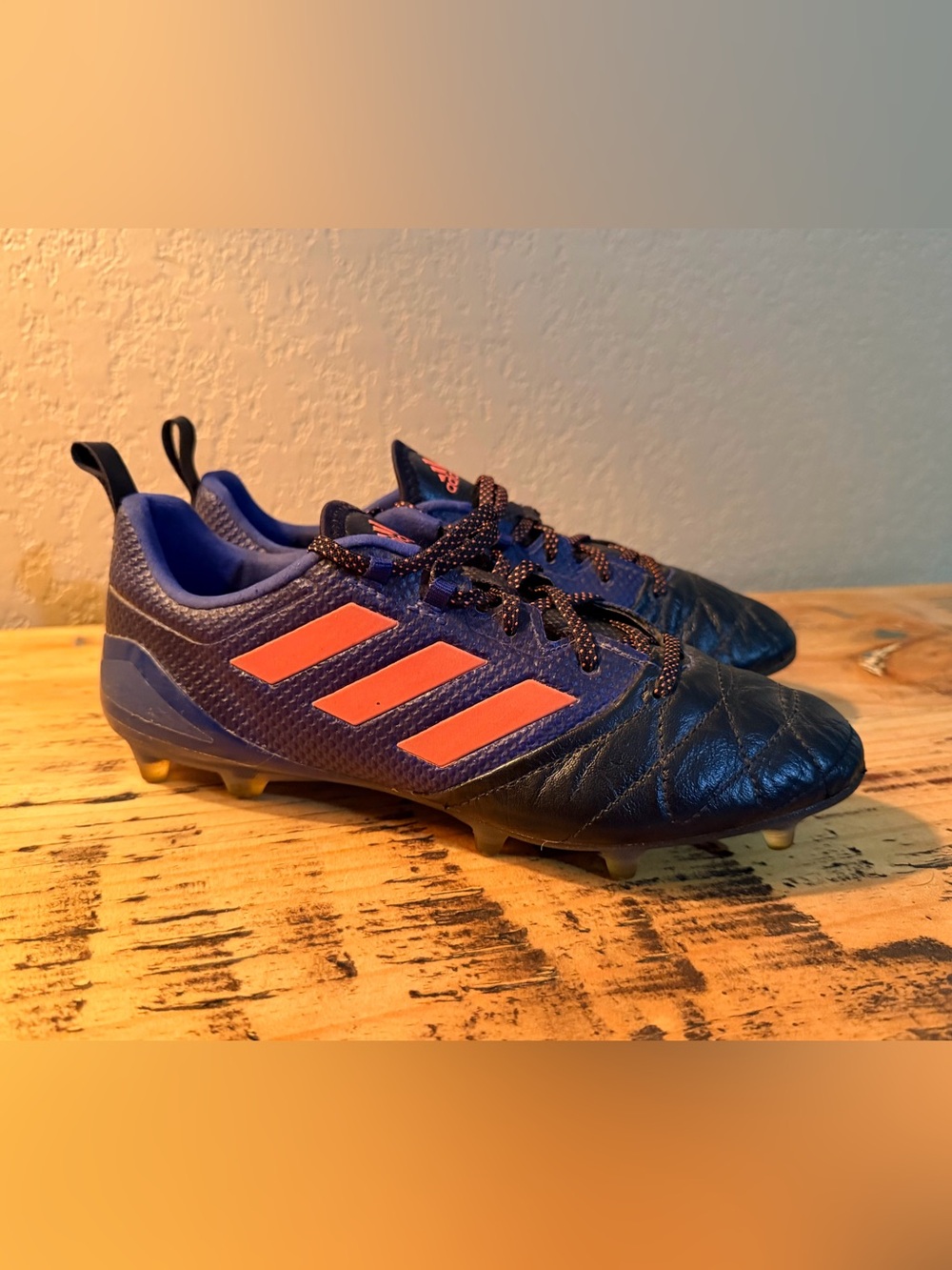 Women’s Adidas Ace Blue Pink Soccer Cleats Sz 6.5